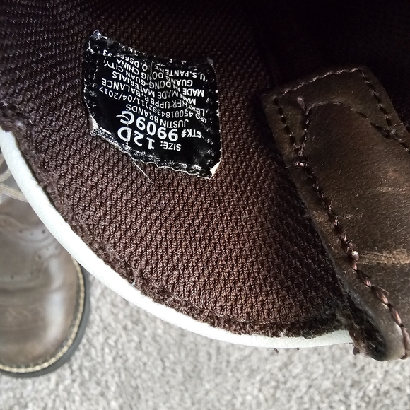 Justin Gypsy Round Toe Cowboy Boots sz 12D (Wide) - Picture 6 of 6